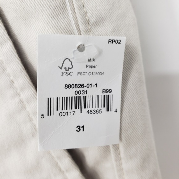 GAP Men's Khaki Shorts Stretch Comfort Waistband 8 Inch Inseam Size 31 Tan - Picture 4 of 8